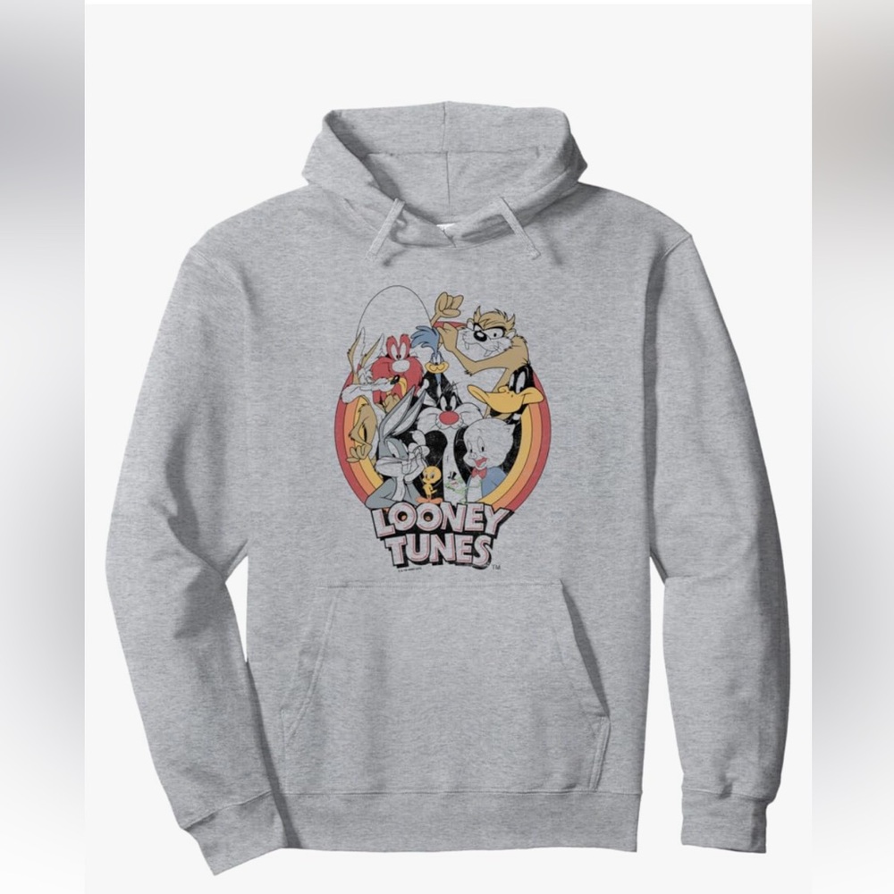 Looney Tunes Gray Pullover Hoodie